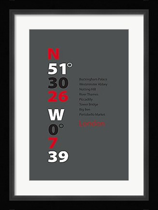 Framed Coordinate II Print