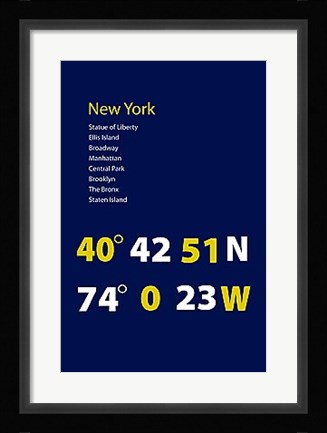 Framed Coordinate III Print