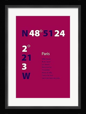 Framed Coordinate IV Print