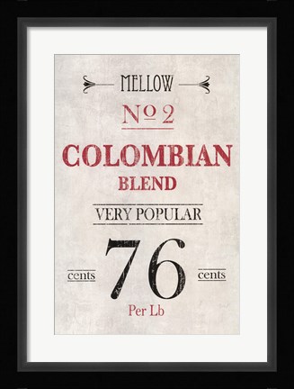 Framed Colombian Coffee Print