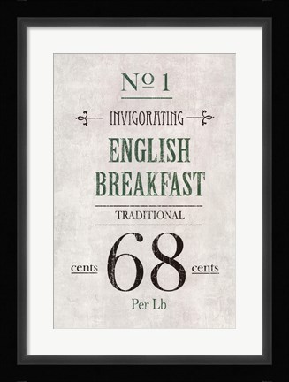 Framed English Breakfast Tea Print