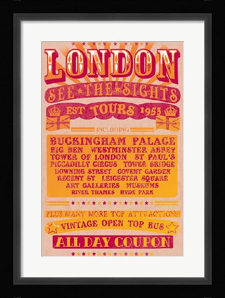 Framed London Tours '53 Print