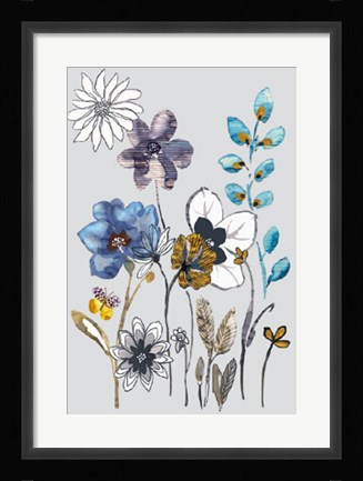 Framed Field Flowers I Print
