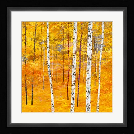 Framed Iridescent Trees IV Print