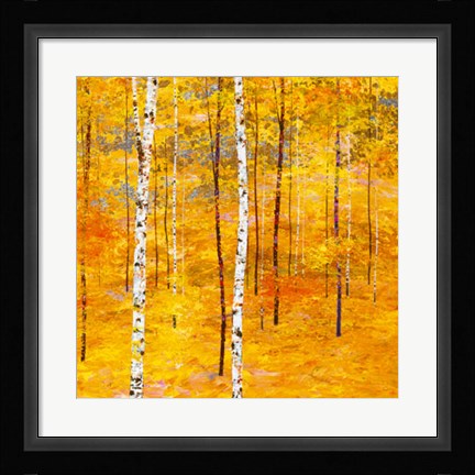 Framed Iridescent Trees V Print