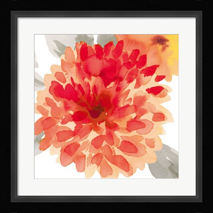 Framed Peach Flower I Print