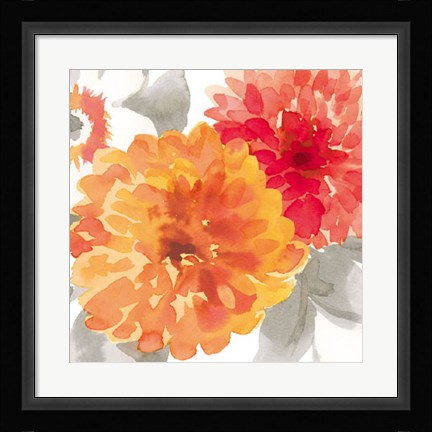 Framed Peach Flower II Print