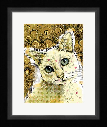 Framed Poppet Cat III Print