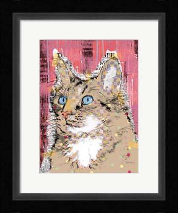 Framed Poppet Cat IV Print
