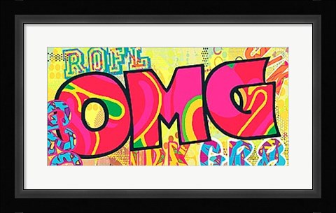 Framed OMG (Oh My Gosh) Print