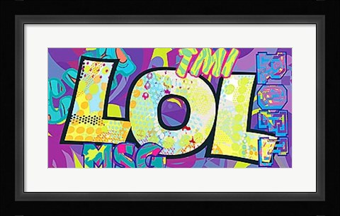 Framed LOL (Laugh Out Loud) Print