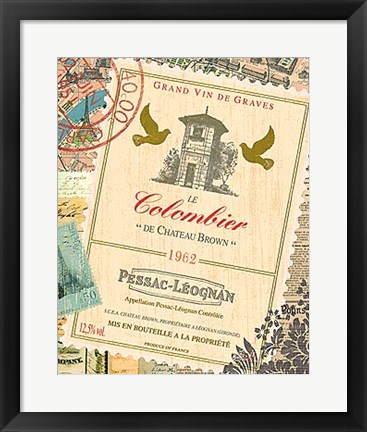 Framed Wine Tour I Print