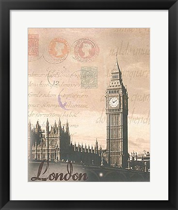Framed London Travelogue Print