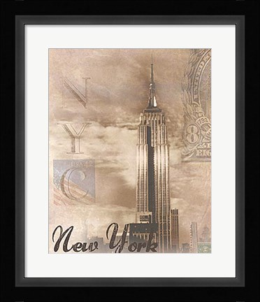 Framed New York Travelogue Print