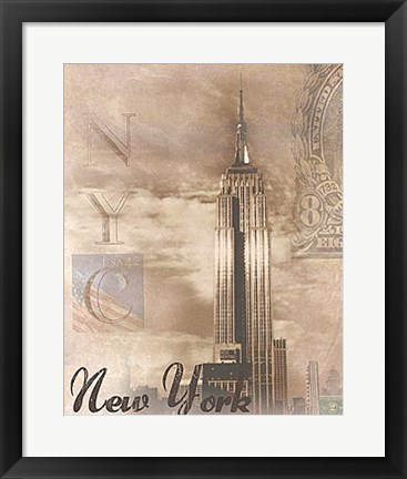 Framed New York Travelogue Print
