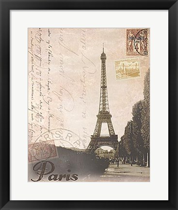 Framed Paris Travelogue Print