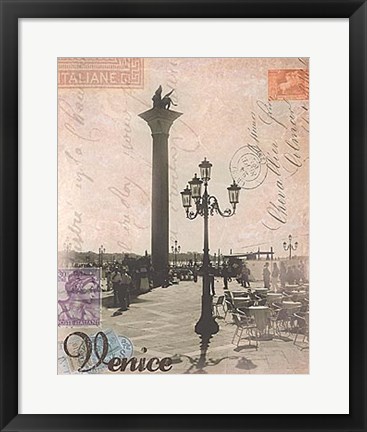 Framed Venice Travelogue Print