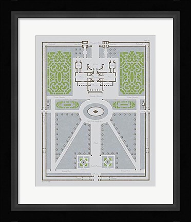 Framed Country Estates I Print