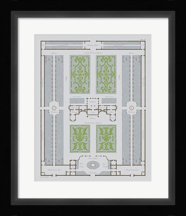 Framed Country Estates II Print