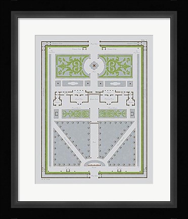 Framed Country Estates IV Print