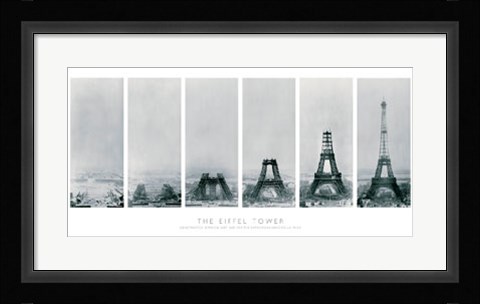 Framed Construction of the Eiffel Tower Print
