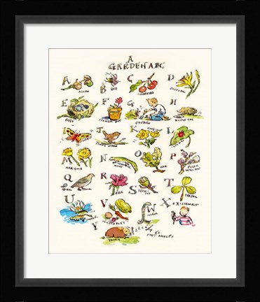 Framed Garden ABC Print