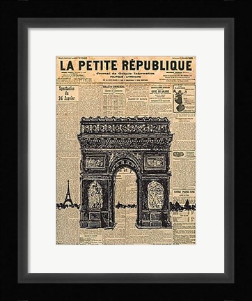 Framed Paris Journal II Print