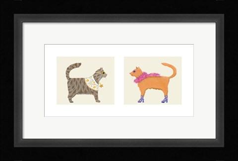 Framed Rock Cats Print