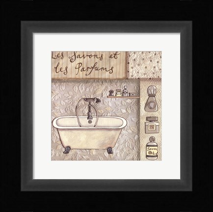 Framed Les Savons Et Les Parfums Print