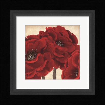 Framed Red Peony II Print