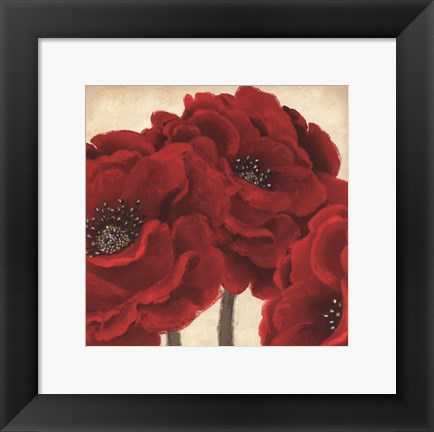Framed Red Peony II Print