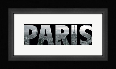 Framed Paris Stencil Print