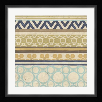 Framed Geometric Frieze I Print