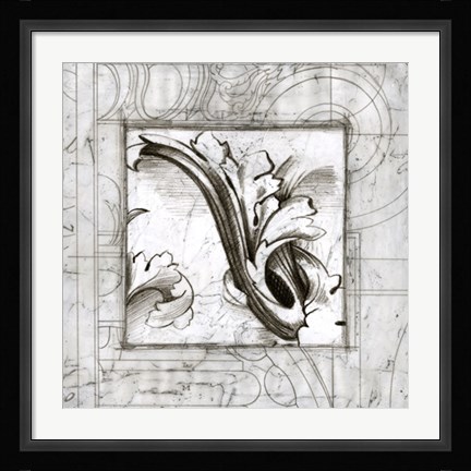 Framed Acanthus Detail II Print