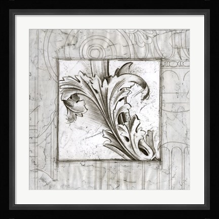 Framed Acanthus Detail III Print