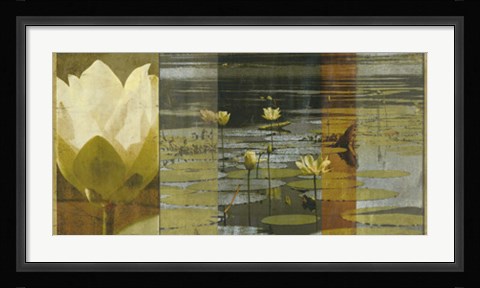 Framed Lotus Panel I Print