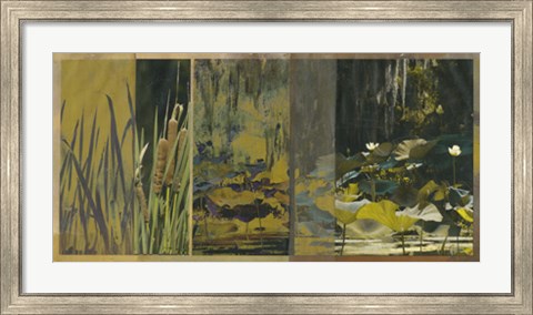 Framed Lotus Panel II Print