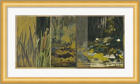 Framed Lotus Panel II Print