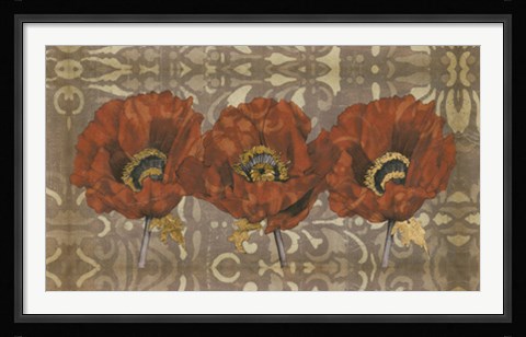 Framed Poppy Panel I Print