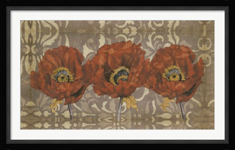 Framed Poppy Panel II Print