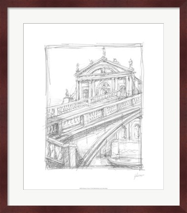 Framed Sketches of Venice I Print