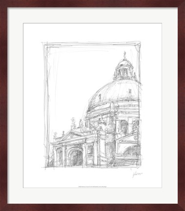 Framed Sketches of Venice II Print