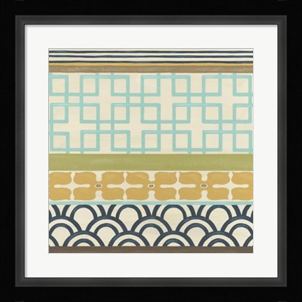 Framed Non-Embellished Geometric Frieze III Print