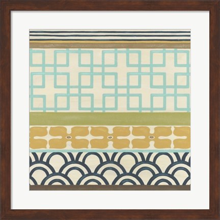 Framed Non-Embellished Geometric Frieze III Print