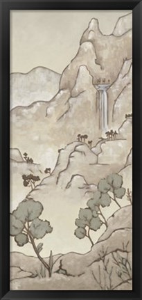 Framed Non-Embellished Chinoiserie Landscape I Print