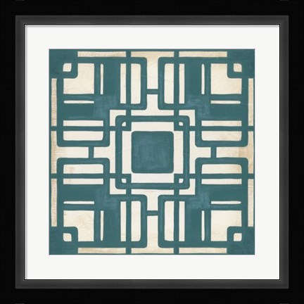 Framed Non-Embellished Deco Tile IV Print