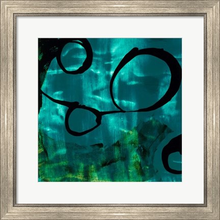 Framed Turquoise Element II Print
