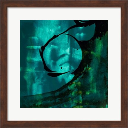 Framed Turquoise Element III Print