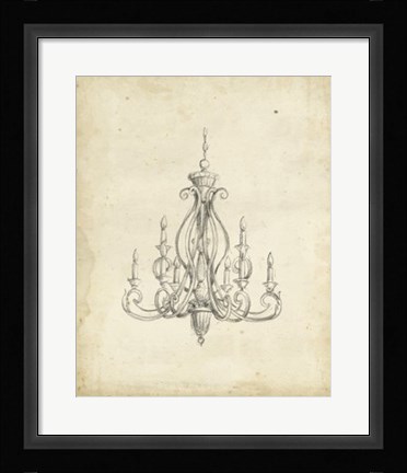 Framed Classical Chandelier IV Print