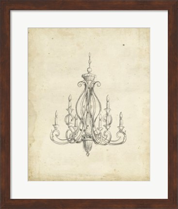 Framed Classical Chandelier IV Print